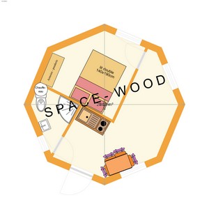 plan yourte 600 x 600 par Space Wood