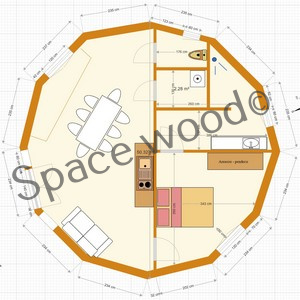 Plan Yourte Kazak 900x900 par Space Wood